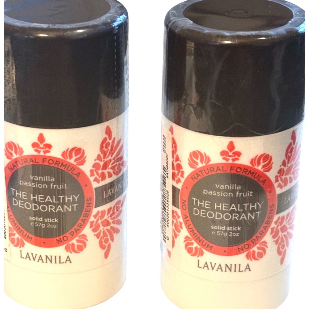 Lavanila The Healthy Deodorant Vanilla Passion Fruit 2oz Solid Stick 2 Pack New - Picture 2 of 2